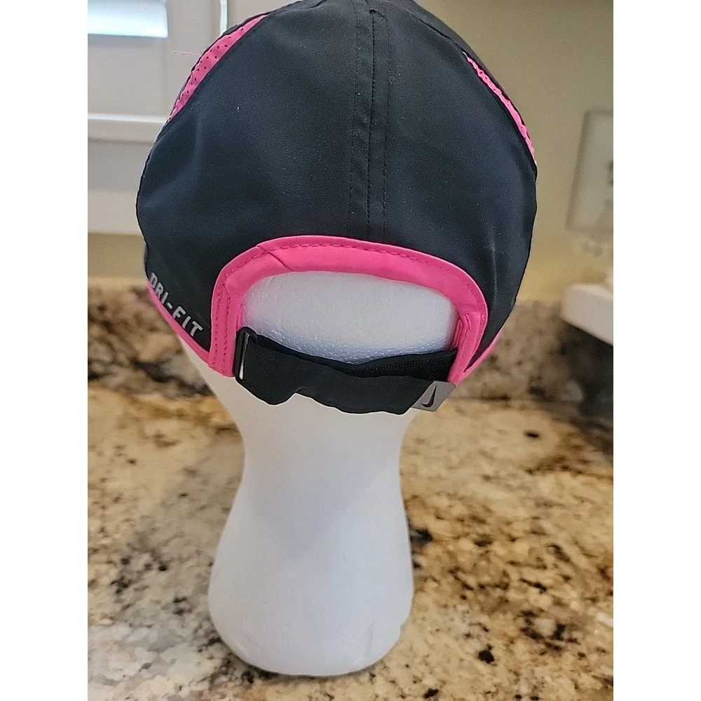 Nike Dri Fit Feather Light Women's Cap Hat Zebra Print Pink Golf Running